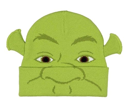 Shrek character-face beanie with ears