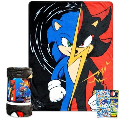 Sonic and Shadow Fleece Blanket Set