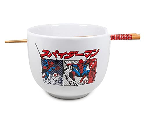 Spider-Man Manga Ramen Bowl with Chopsticks