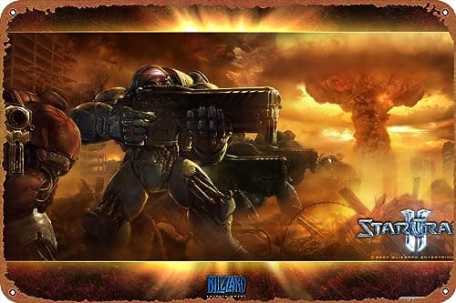 Starcraft 2 Nuke Metal Tin Sign