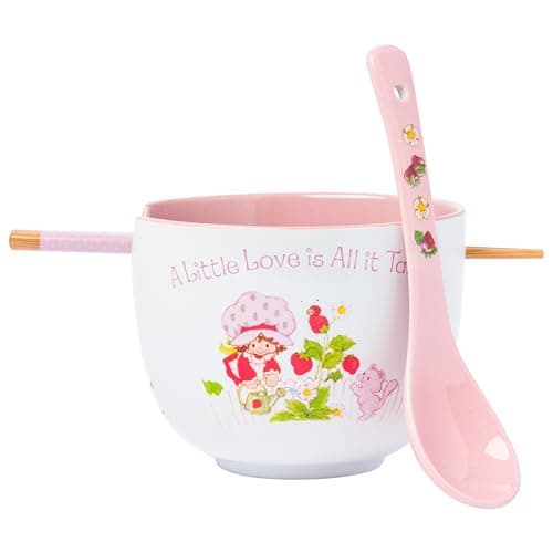 Strawberry Shortcake 20-ounce ramen bowl set