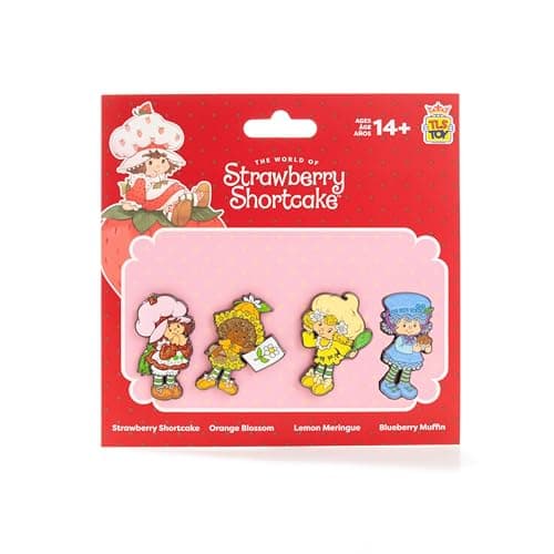 Strawberry Shortcake four-piece enamel pin set