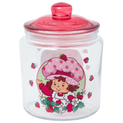 Strawberry Shortcake glass jar with lid