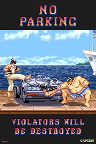 Street Fighter 2 No Parking Poster