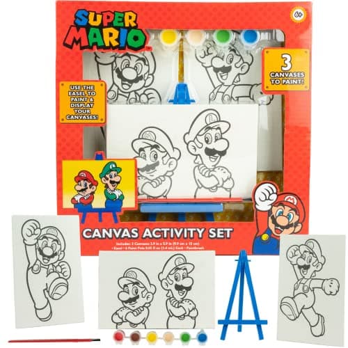 Super Mario Canvas Paint Set for Kids