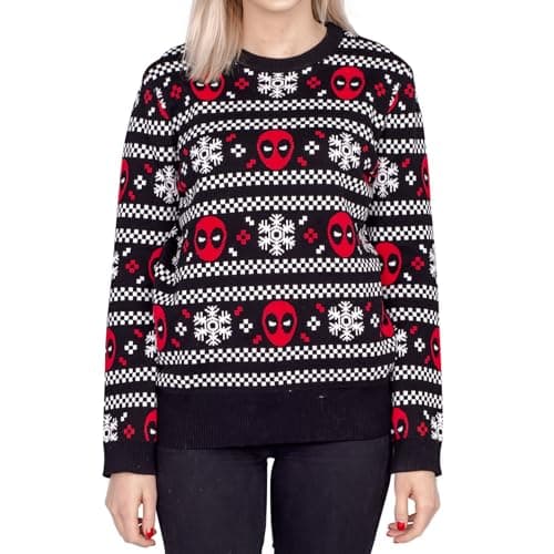 Deadpool Snowflakes Ugly Christmas Sweater