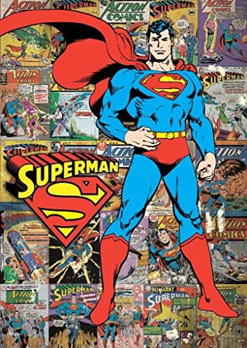 Superman classic comic book collage wall art
