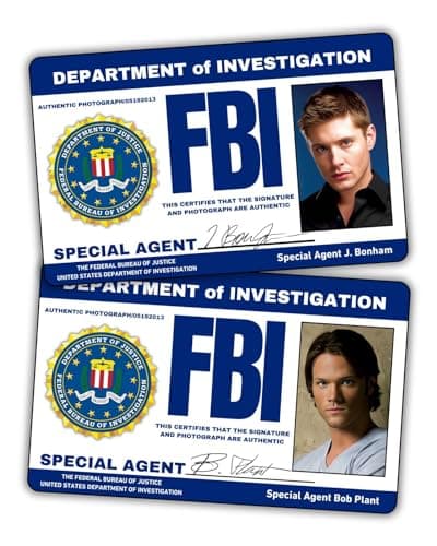 Sam and Dean FBI license replicas