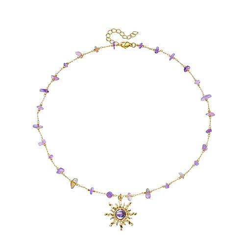 Crystal Sun Pendant Necklace