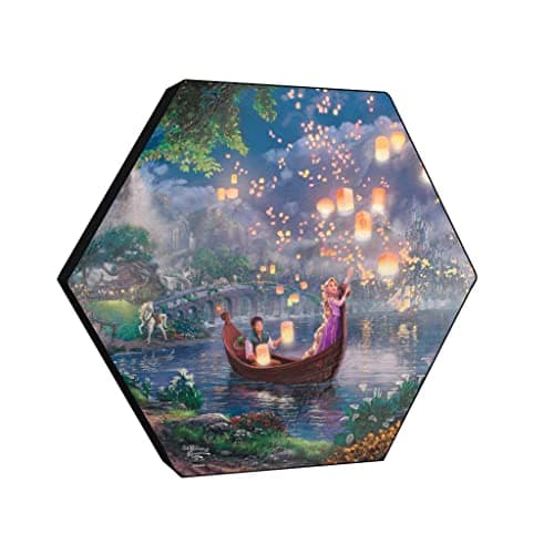Rapunzel and Flynn Lantern Festival Wood Print