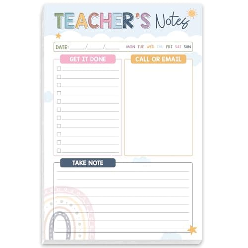 Rainbow Boho Teacher To-Do List Notepad