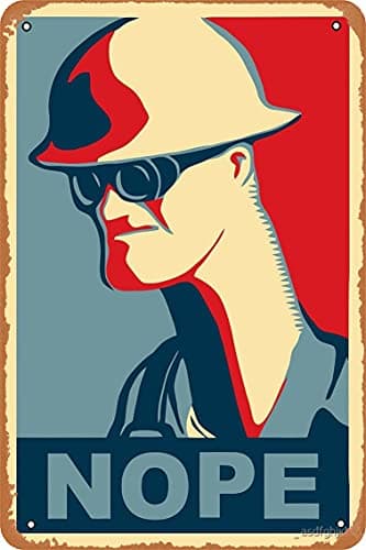 Team Fortress 2 Engineer Nope Vintage Metal Sign