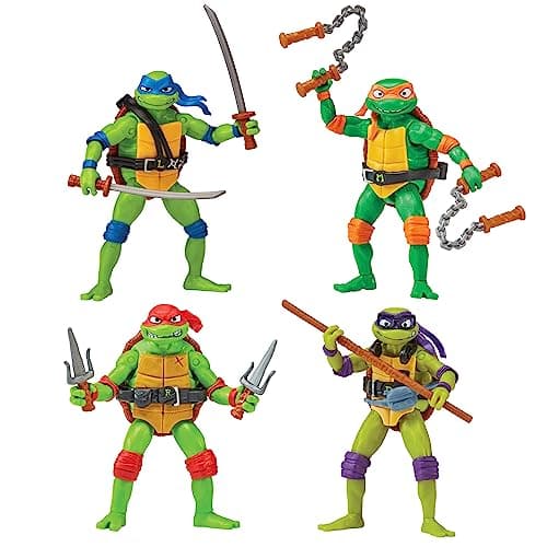 Mutant Mayhem Turtle figure four-pack