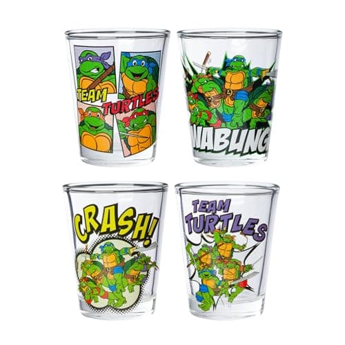 Turtles four-piece mini glass set