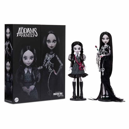 Morticia & Wednesday Addams Skullector Dolls