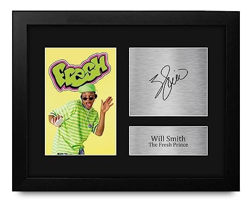 Framed Will Smith Fresh Prince Printed Autograph Photo