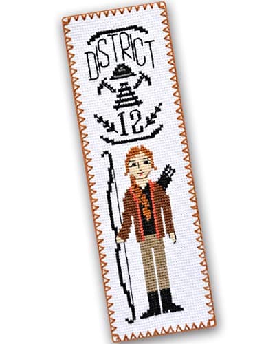 District 12 counted cross-stitch bookmark kit
