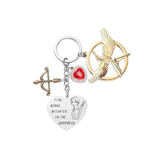 Mockingjay engraved keychain