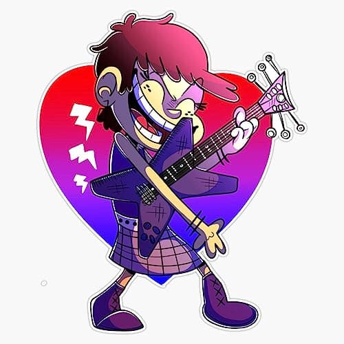 Luna Loud and guitar vinyl sticker