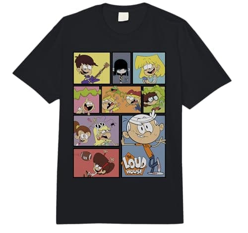 The Loud House panel portrait logo adult T-shirt