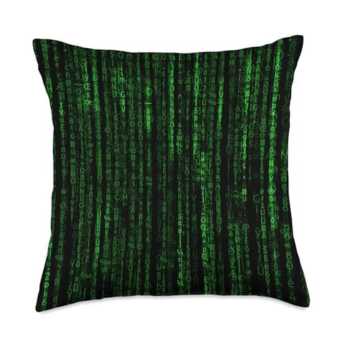 Matrix Code Throw Pillow