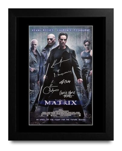 The Matrix Framed Autograph Poster