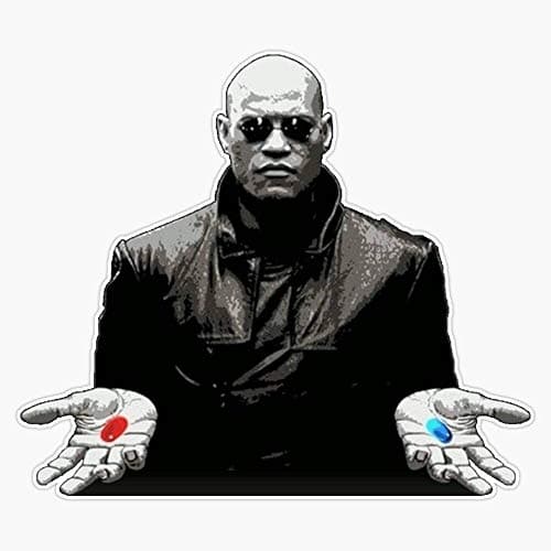 The Matrix Red Pill or Blue Pill Sticker
