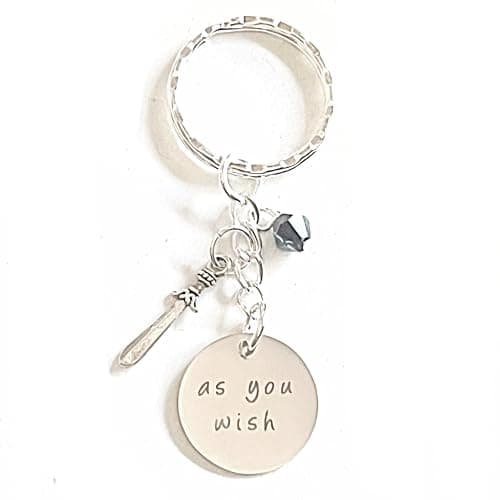"As You Wish" Silver Charm Keychain