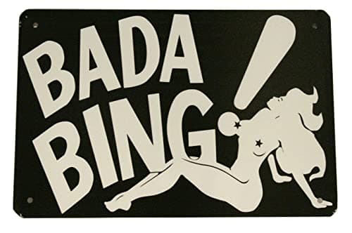 Bada Bing Tin Wall Sign