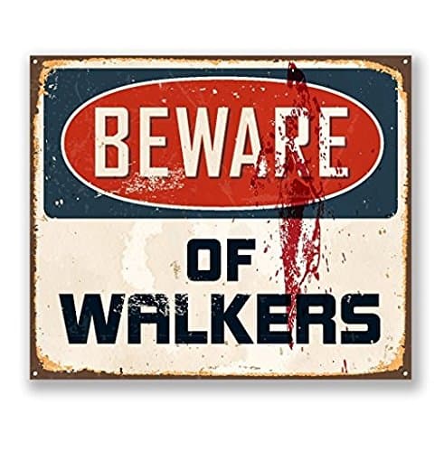 Beware of Walkers Zombie Sticker Decal