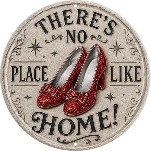 There’s No Place Like Home Metal Sign