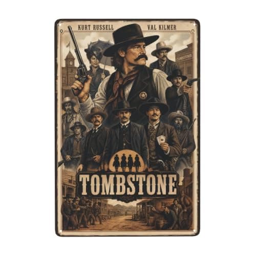 Tombstone Vintage Western Metal Sign