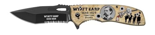 Wyatt Earp Engraved Folding Pocket Knife