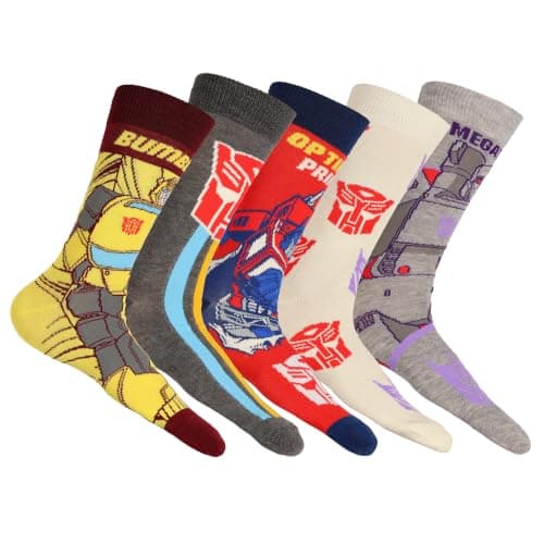 Transformers five-pack crew socks