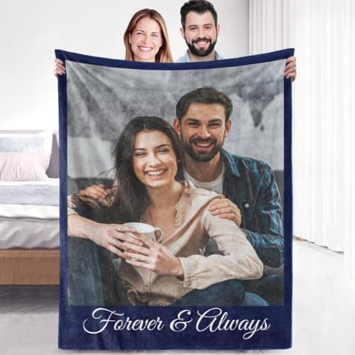 Custom Sherpa Fleece Blanket with Photos