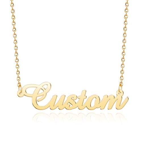 Custom Name Necklace in Gold Plated or Sterling Silver