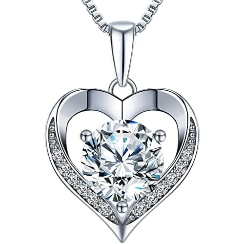 Heart Pendant Necklace with 'I Love You' Engraving