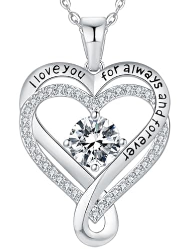 Infinity Heart Birthstone Necklace