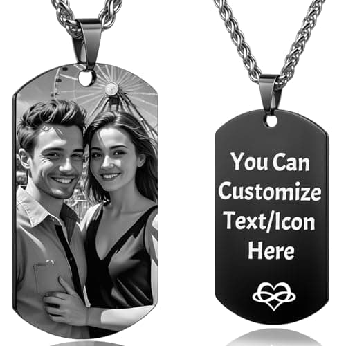 Personalized Picture Necklace with Engraving
