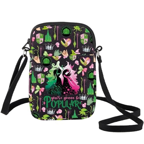 Wicked-Inspired Green and Pink Crossbody Bag