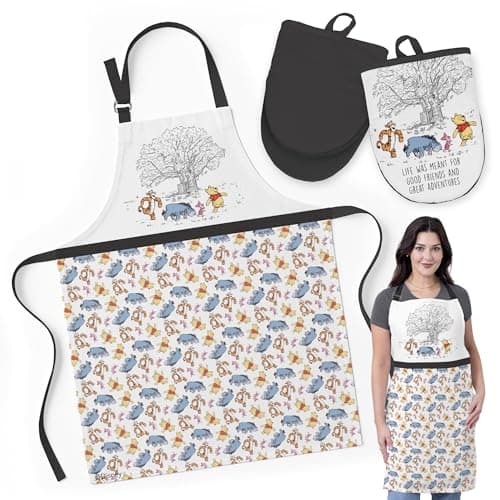 Winnie the Pooh Apron and Mini Oven Mitt Set