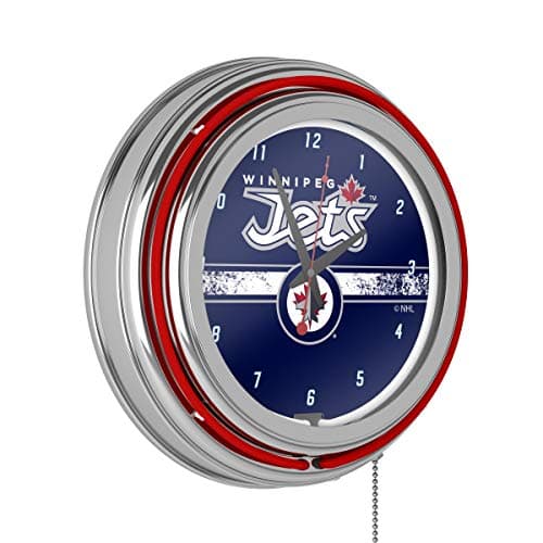 Winnipeg Jets Neon Wall Clock