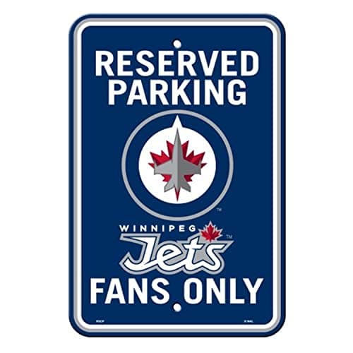 Winnipeg Jets Reserved Parking Sign