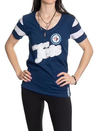 Winnipeg Jets Women's Retro V-Neck T-Shirt