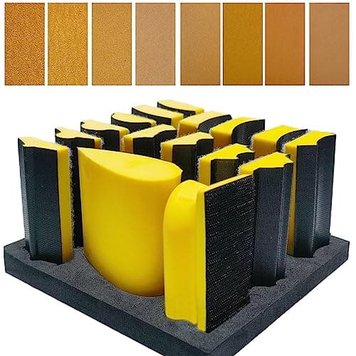 Contoured hand-sanding block set