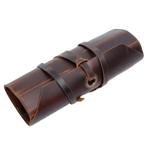 Ten-slot leather tool roll