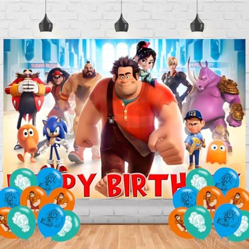 Wreck-It Ralph Birthday Party Backdrop