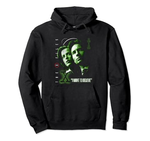 X-Files I Want to Believe Green Glow Pullover Hoodie