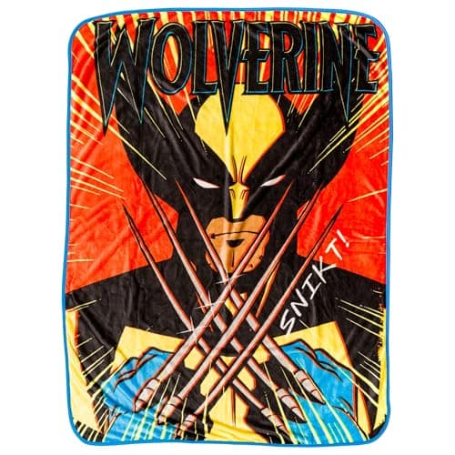 Retro Wolverine Fleece Throw